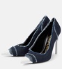 100mm denim pumps