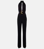 Halterneck sable jumpsuit