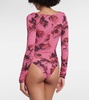 Floral printed bodysuit