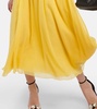 Off-the-shoulder silk gown