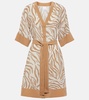 Ostenda zebra-print silk wrap dress