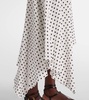 Rosemary polka-dot silk-blend midi skirt