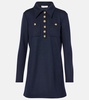 Knitted wool shirt dress