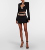 Crystal-embellished cutout miniskirt 