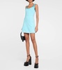 Versace Allover cotton terry minidress