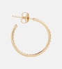 14kt gold hoop earrings with diamonds