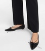 Claudette Bow leather ballet flats