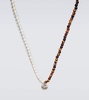 Evil Eye 14kt gold necklace with pearls