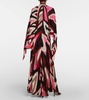 Moire maxi dress