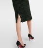 Sequined tweed midi skirt