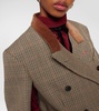 Houndstooth wool blazer