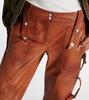 Leather cargo pants