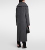 Oversized wool-blend felt wrap coat