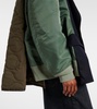 Wool-blend quilted coat