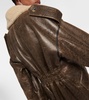 Jordan shearling-lined leather coat