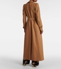 Wool-blend gabardine trench coat