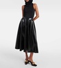 Latex midi skirt