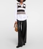 Rennert faux leather wide-leg pants