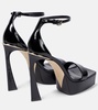 Patent leather platform sandals