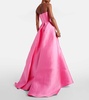 Strapless satin twill gown