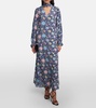 Ferne floral crepe midi dress