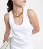 Cotton-blend jersey tank dress