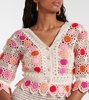 Bouquet floral cotton crochet top