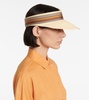 The Suitcase Stripe straw visor