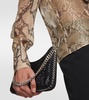 Snake-print silk blouse