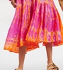 Amelia tie-dye tiered silk midi dress