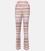 Zig Zag cotton-blend flared pants