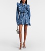 Sunray ruffled denim shirt