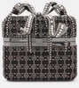 Bow-detail crystal-embellished shoulder bag