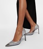 Dagger metallic leather pumps