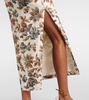 Eleanora floral linen maxi skirt