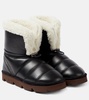 Shearling-lined leather boots