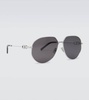 CD Link A1U Round-Frame Silver-Tone Sunglasses