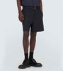 Chalk stripe wool-blend shorts