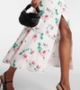 Floral silk midi dress