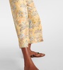 Printed silk wide-leg pants