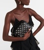 Elena Small studded leather shoulder bag