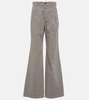 Flavie cotton-blend wide-leg pants