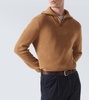 Wool and cotton half-zip sweater