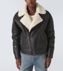 Shearling-lined leather jacket