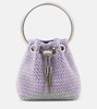 Bon Bon Micro embellished satin bucket bag