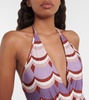 Vintage Waves printed swimsuit 