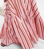 Striped cotton maxi skirt