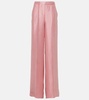 Slouchy Elegance satin wide-leg pants