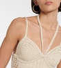 Ralia cotton-blend crocheted crop top