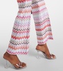 Zig Zag cotton-blend flared pants